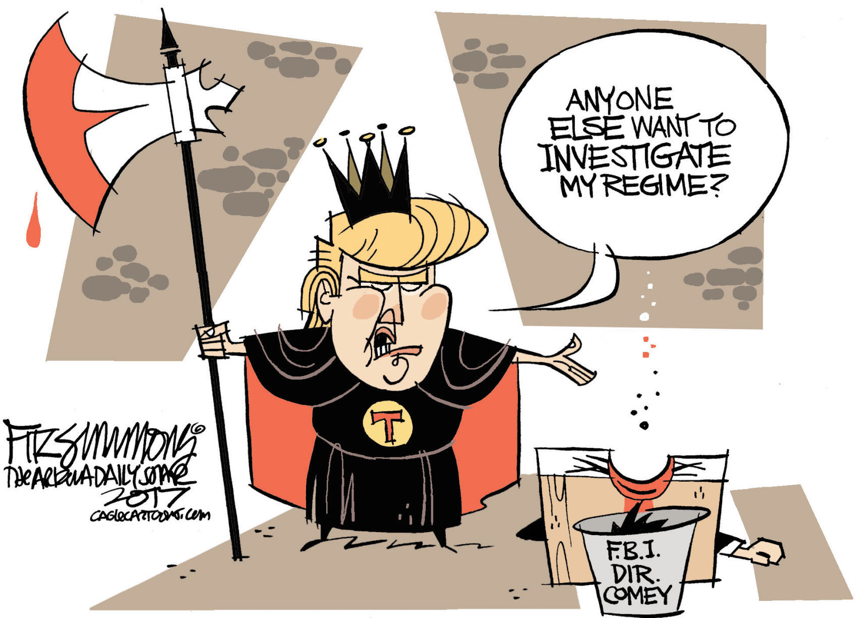 Daily Fitz Cartoon: King Trump